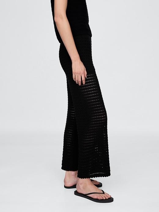 100% Cotton Crochet Ankle Pants Product Image