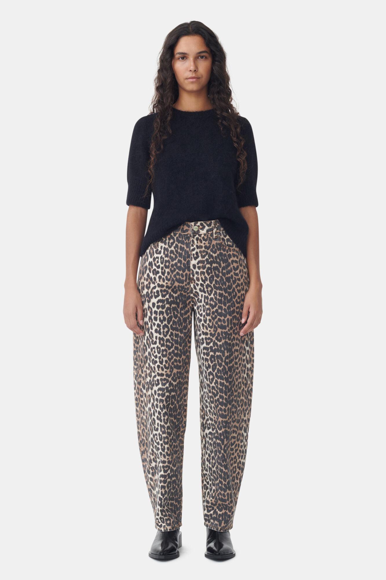 Leopard Denim Stary Jeans Product Image