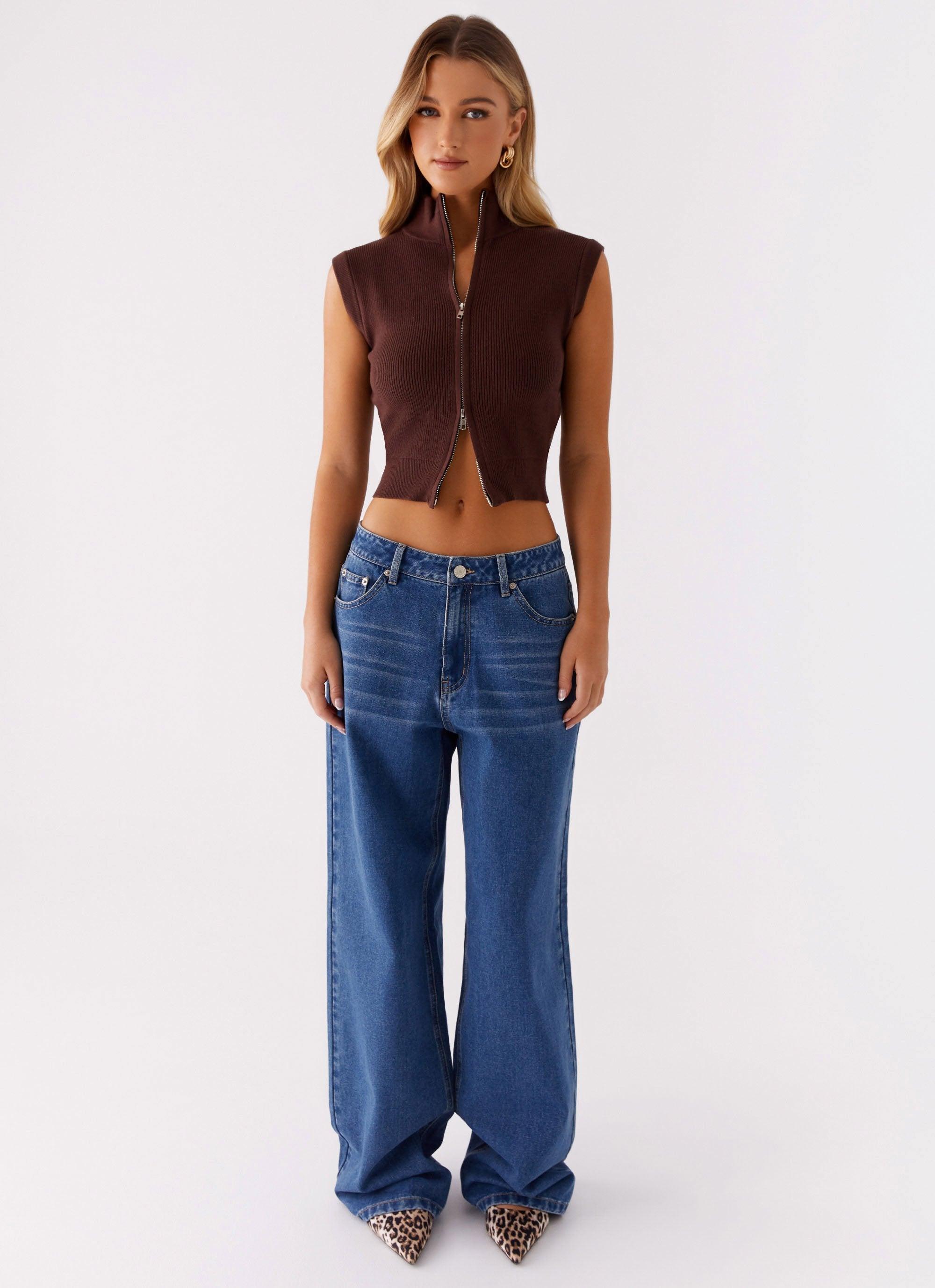 Keegan Knit Vest - Chocolate Product Image