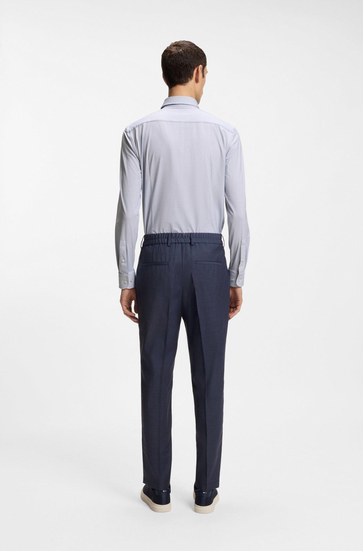 Slim-fit shirt in Italian performance-stretch jersey Product Image