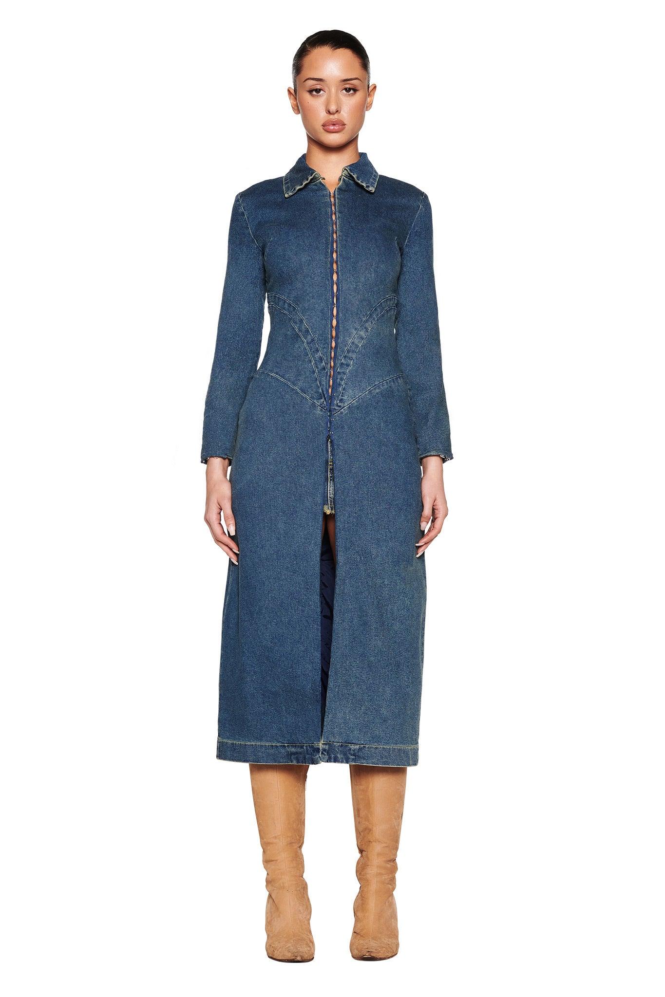 SYLVIE COAT - BLUE :  BLUE DENIM Product Image