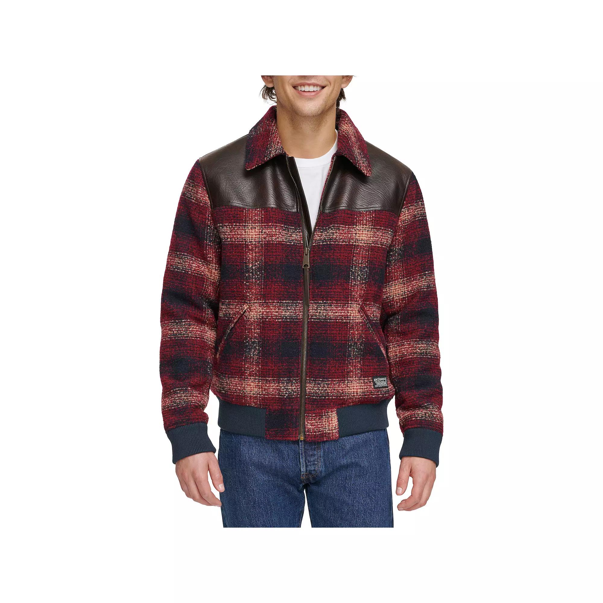Men's Levi's® Faux Wool & Faux Leather Trucker Jacket,  Product Image