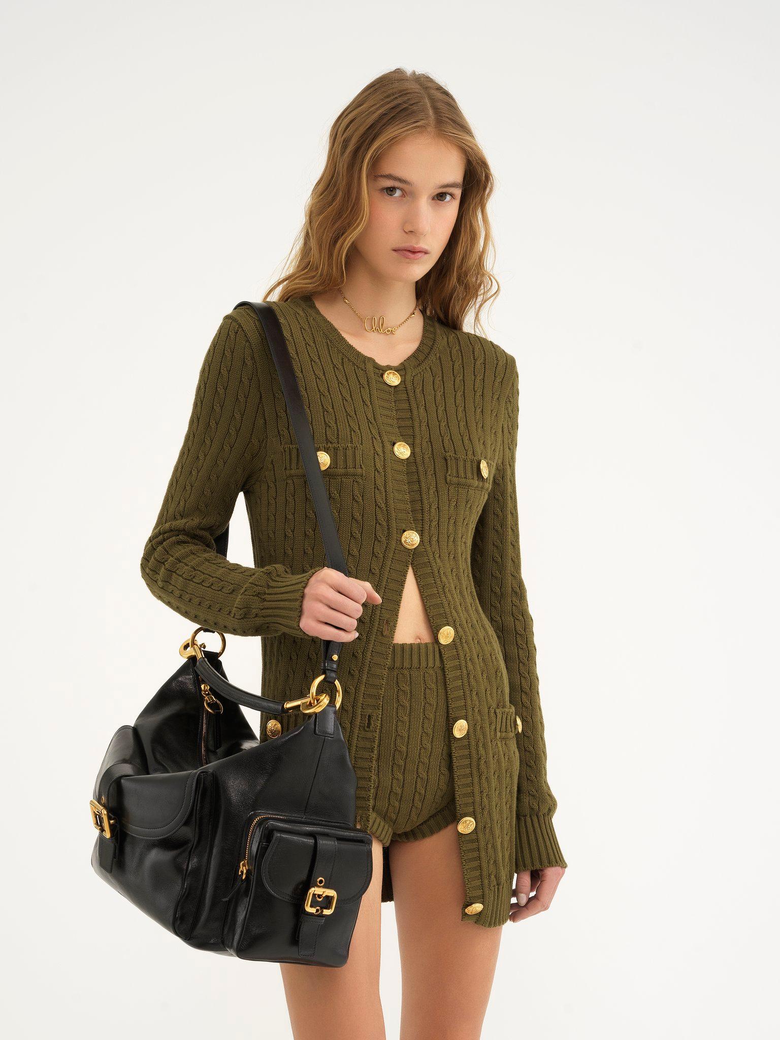 Large Camera bag in shiny leather Product Image