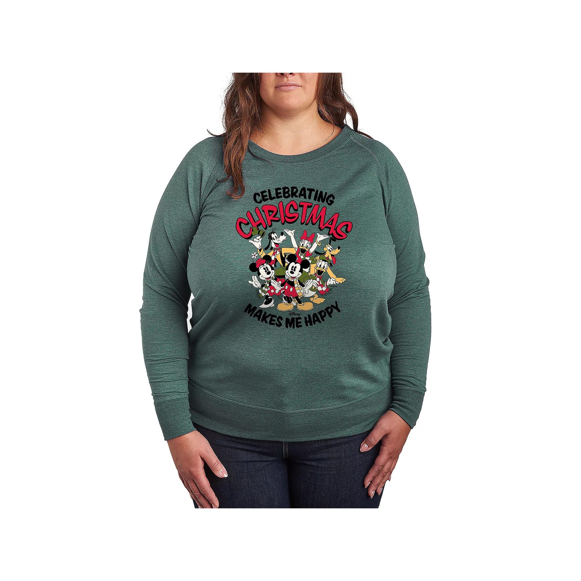 Plus Size Diet Coke Can Bow French Terry Long Sleeve Tee, Women's, Size: 2XL, Grey Green Product Image