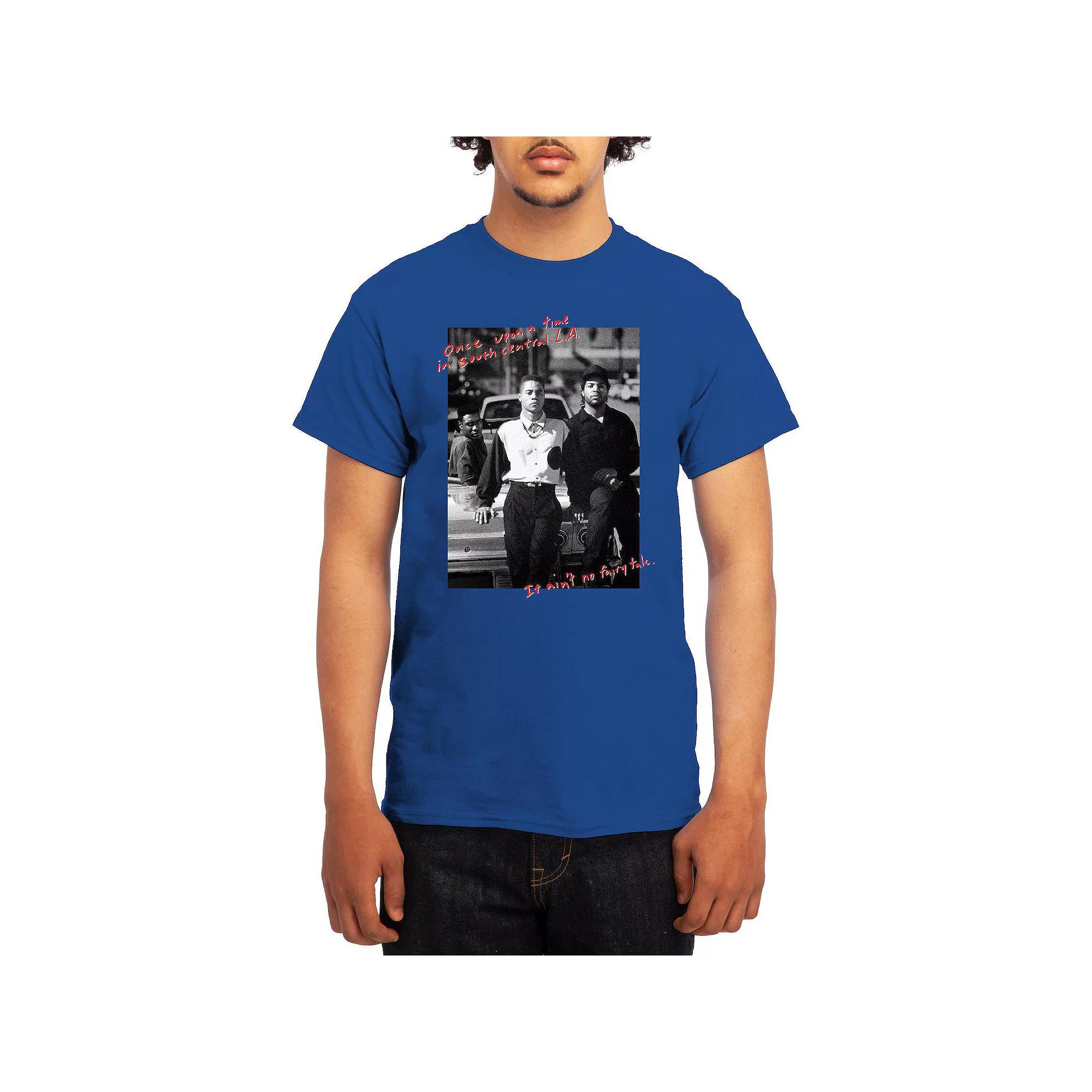 Men's Boyz N' The Hood Once Upon A Time Black & White Script Tee, Boy's, Size: Small, Royal Blue Product Image