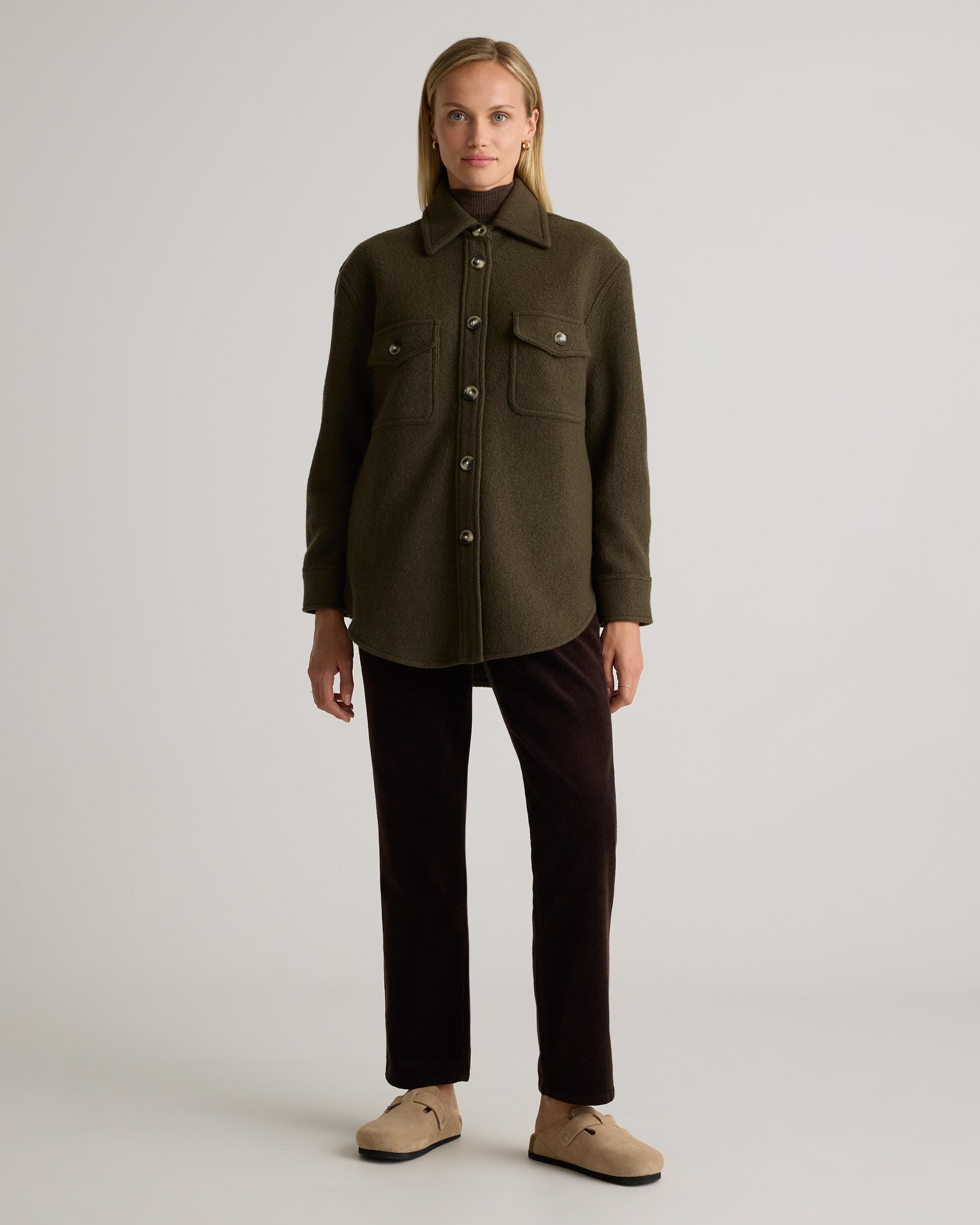 Quince | Women's 100% Merino Wool Shirt Jacket Size XL Product Image