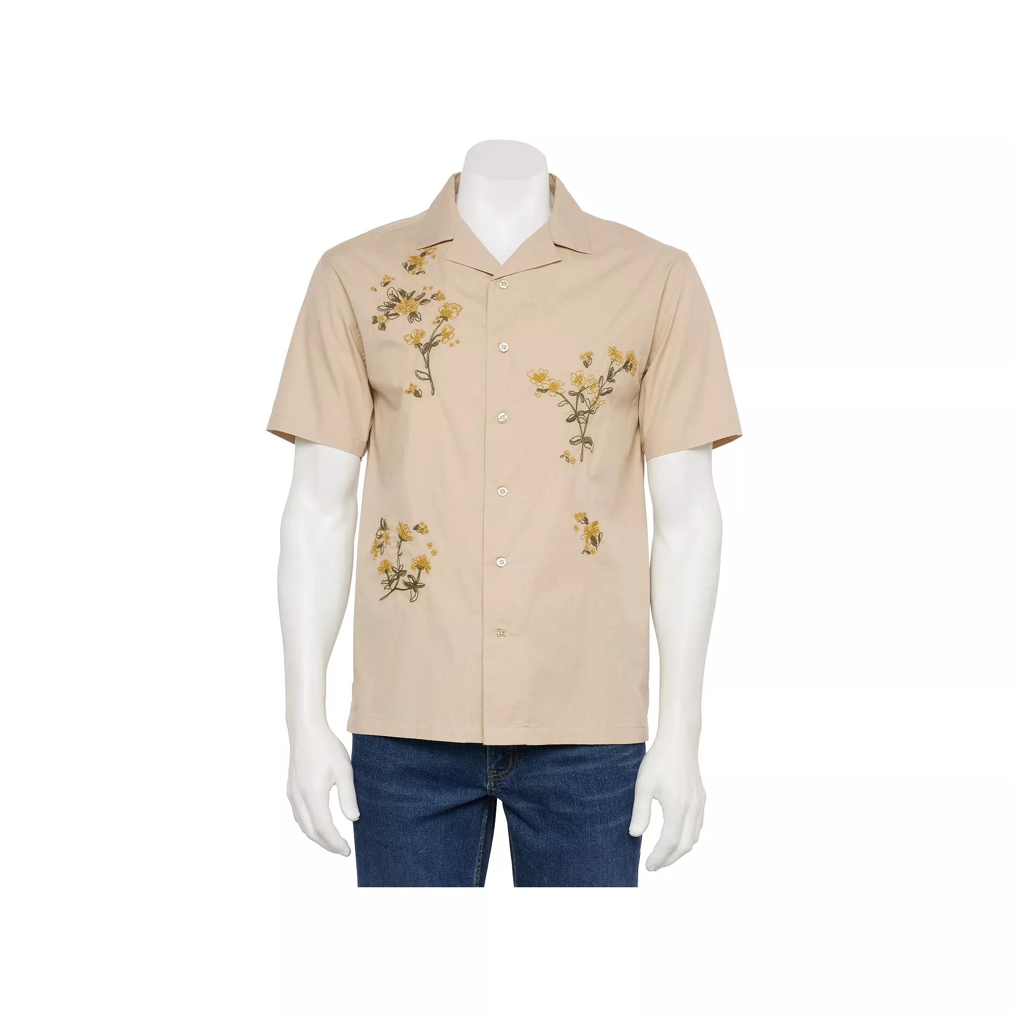 Men's Retrofit Embroidered Flora Shirt, Size: XL, Oxford Product Image