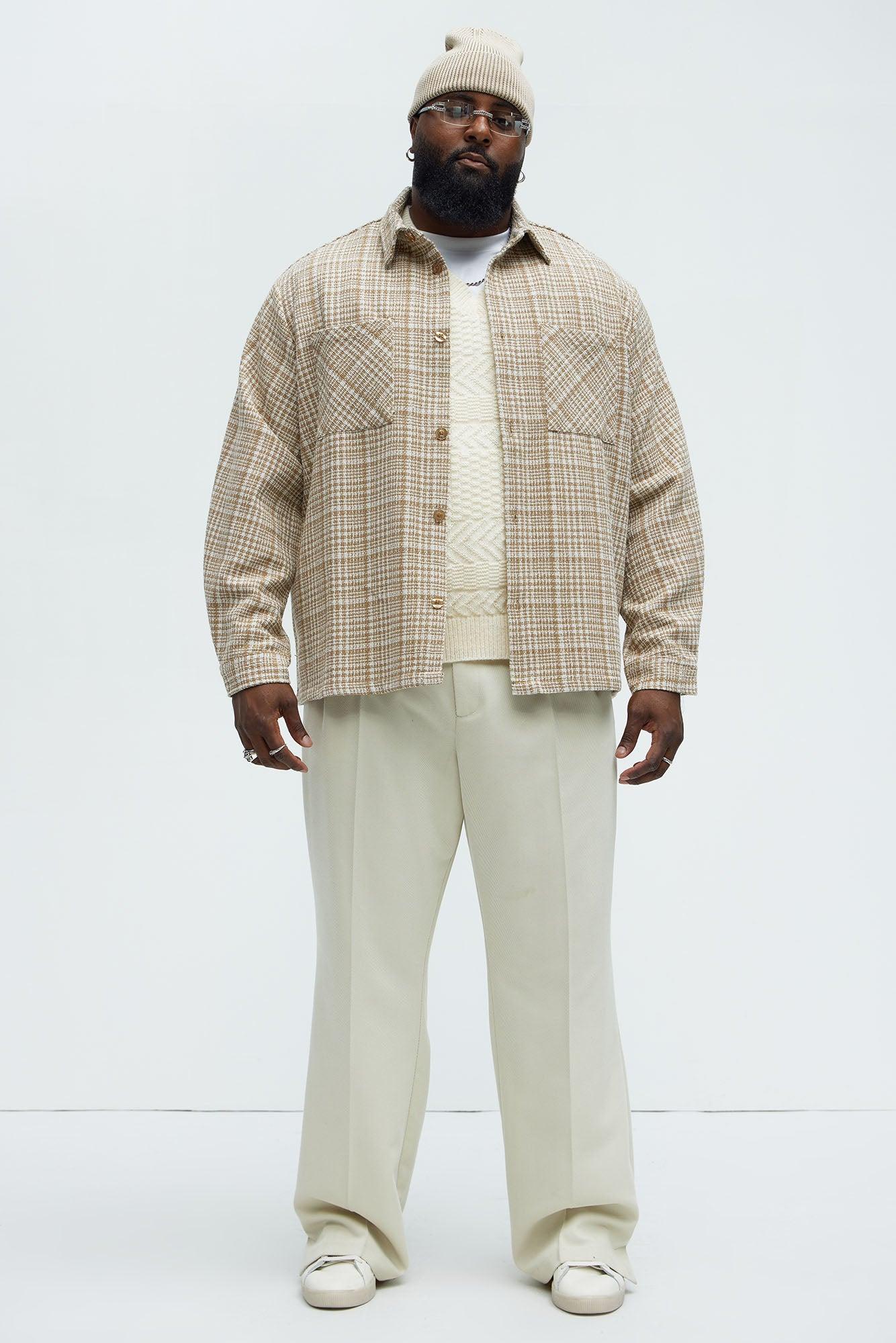 James Tweed Button Up Shirt - Tan/Multi Product Image