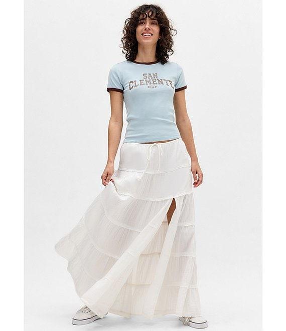 BDG Urban Outfitter Sadie Tiered Long Skirt Product Image