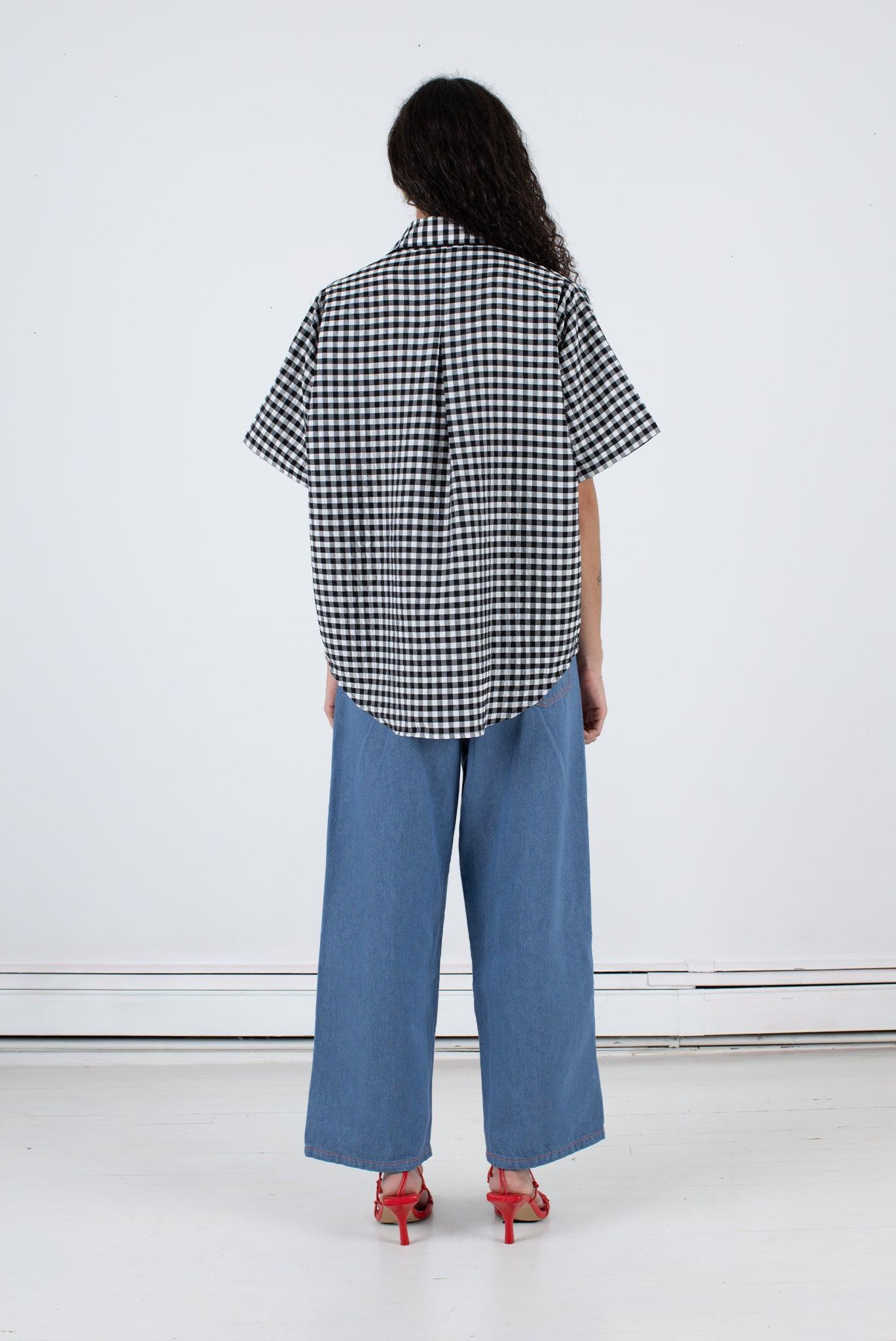 Tilda Top - Black Check Product Image