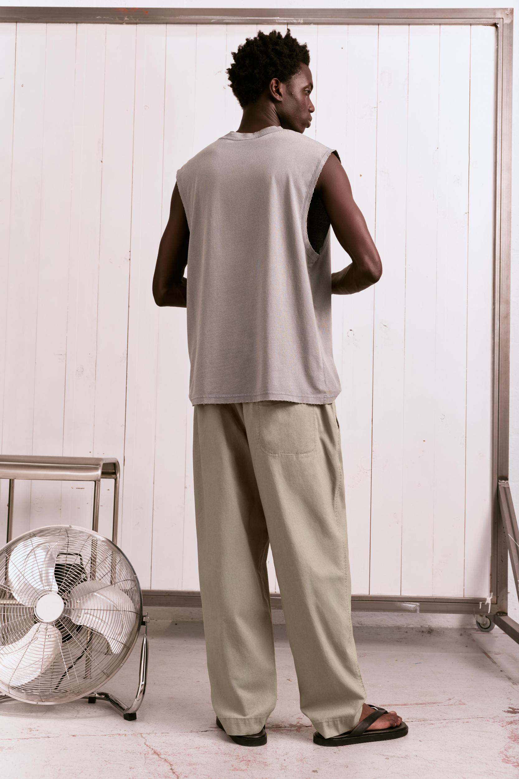 Linen blend sweatpants Product Image