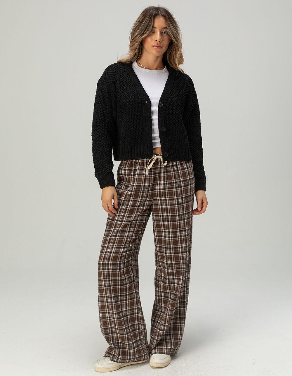 FULL TILT Chenille V-Neck Womens Cardigan - BLACK Product Image