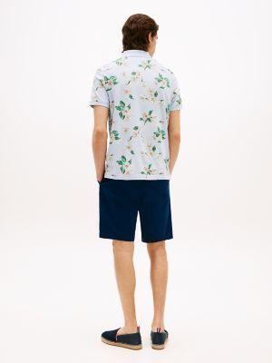 Regular Fit Tropical Floral Print Polo Product Image