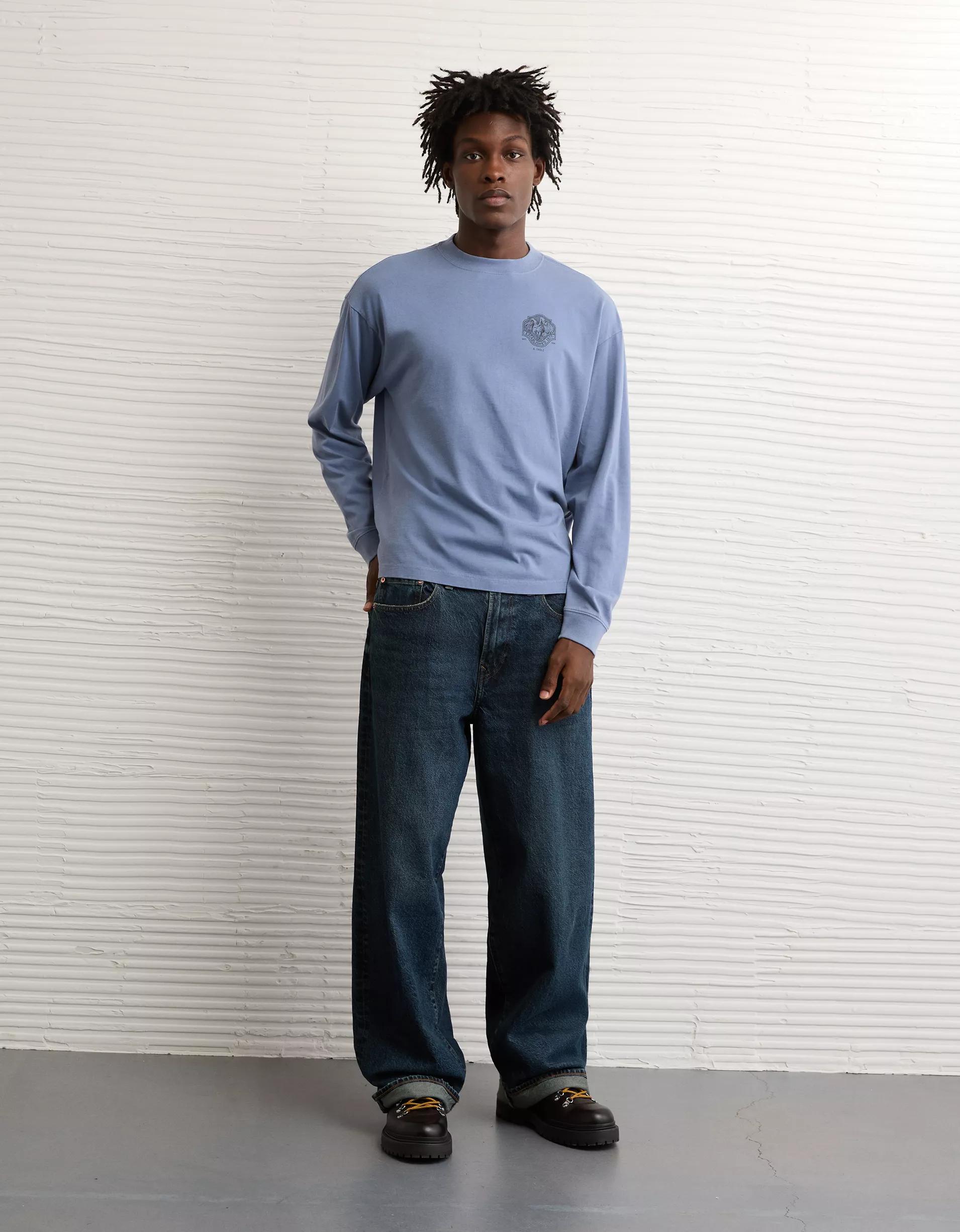 AE Boxy Long Sleeve Graphic T-Shirt Product Image