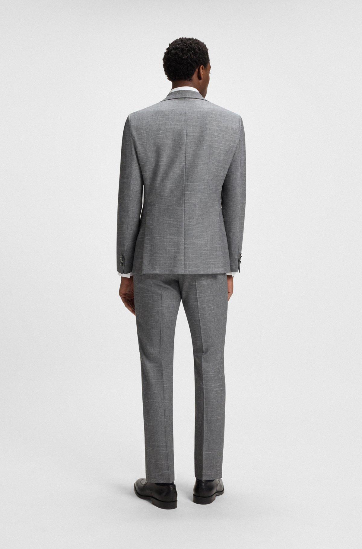 Slim-fit suit jacket in patterned stretch fabric Product Image