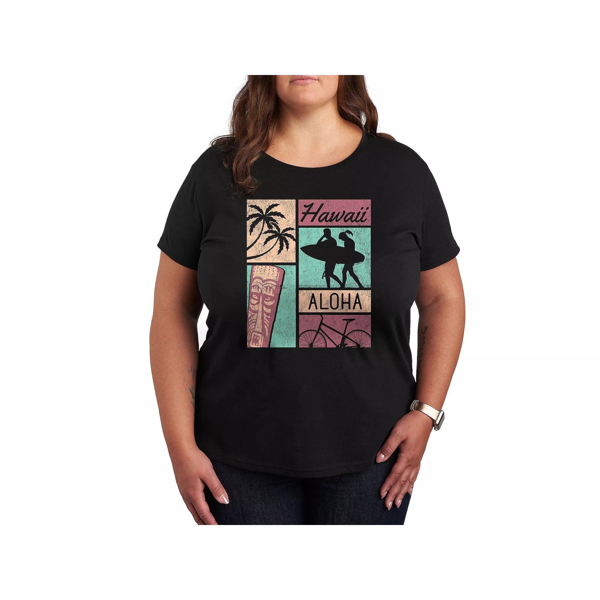 Plus Retro Summer Design Graphic Tee, Women's,  Product Image