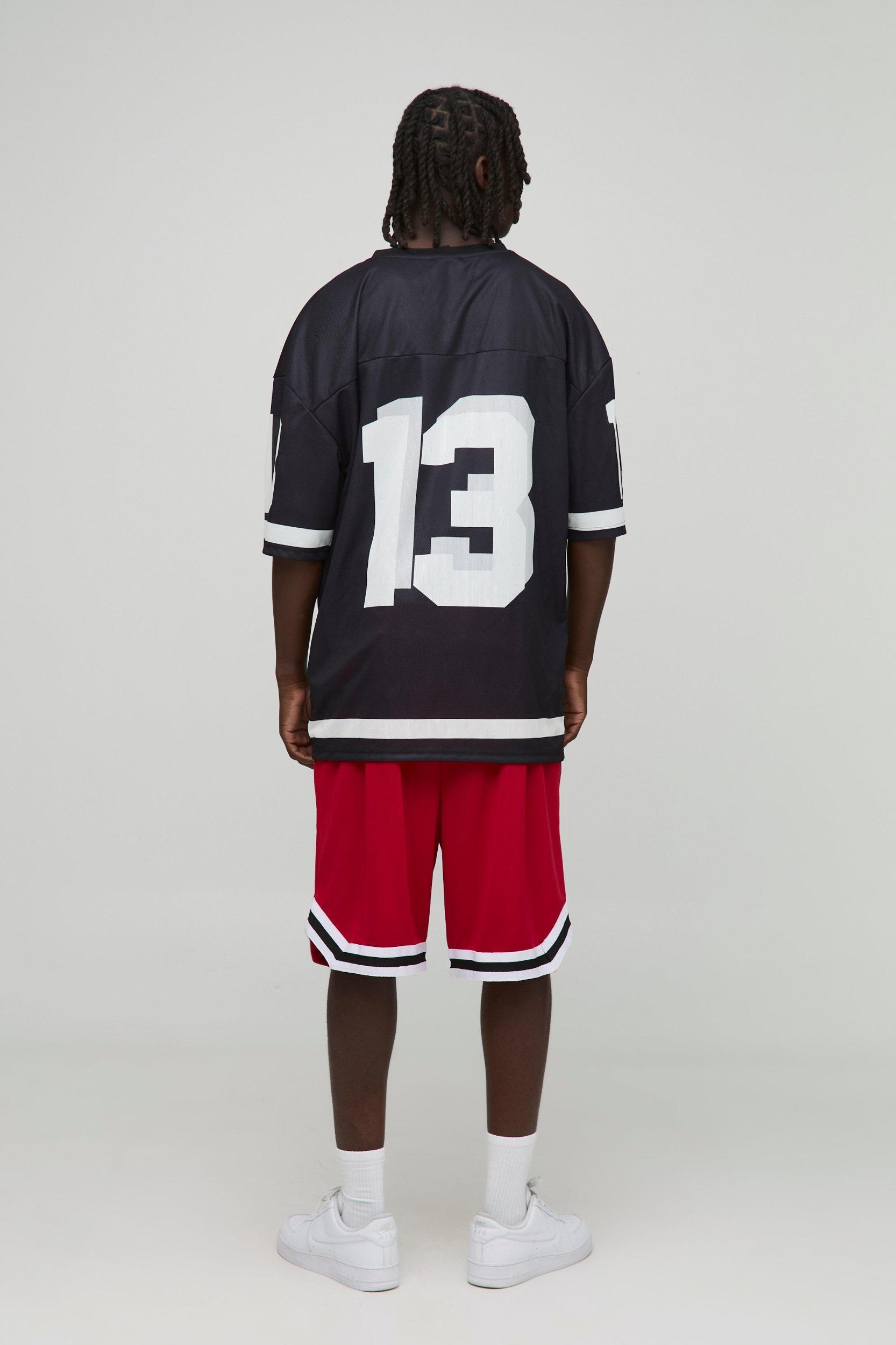 Man Mid Length Mesh Basketball Shorts | boohooMAN USA Product Image