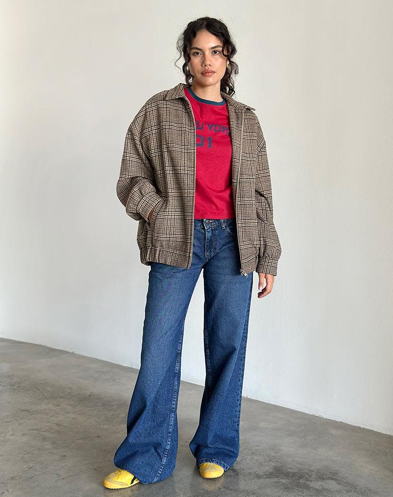 Kassira Jacket in Tonal Brown Check Female Product Image