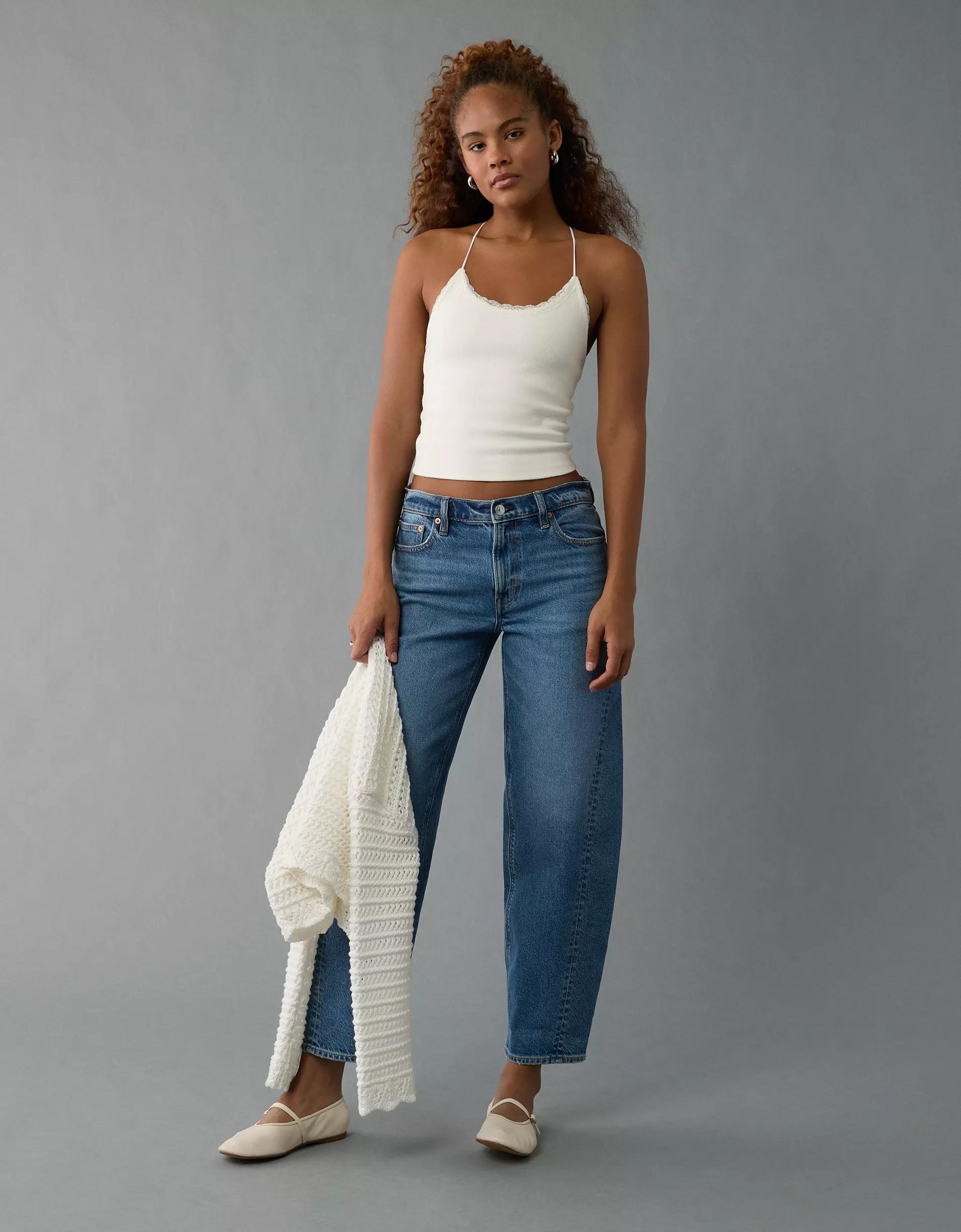 AE Strappy Go Lucky Cropped Lace Tank Top Product Image