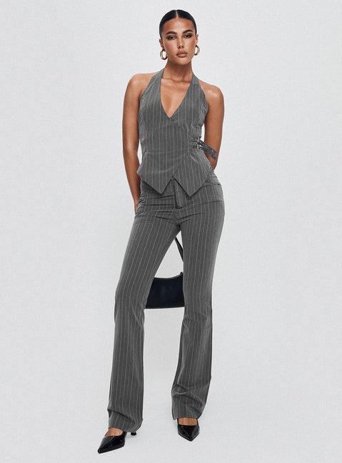 Calexico Buckle Pant Grey Pinstripe Product Image