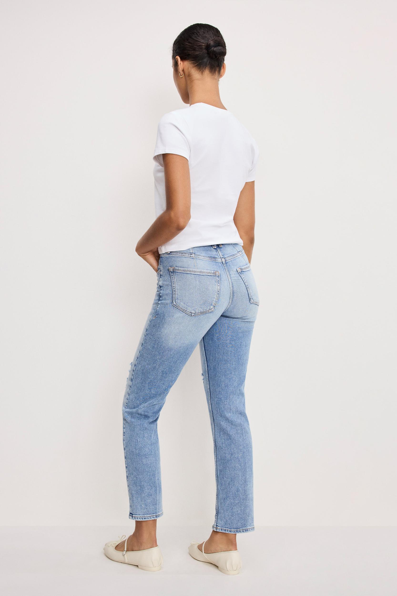 GOOD ICON STRAIGHT ANKLE JEANS | INDIGO1078 Product Image