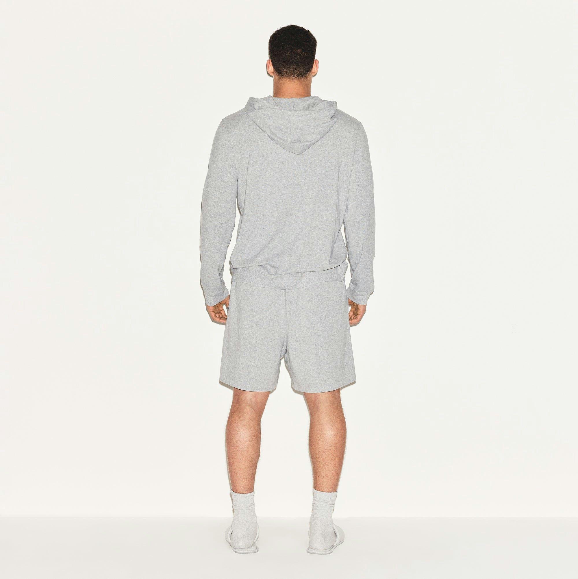 JERSEY LOUNGE MENS ZIP UP HOODIE | HEATHER GREY Product Image