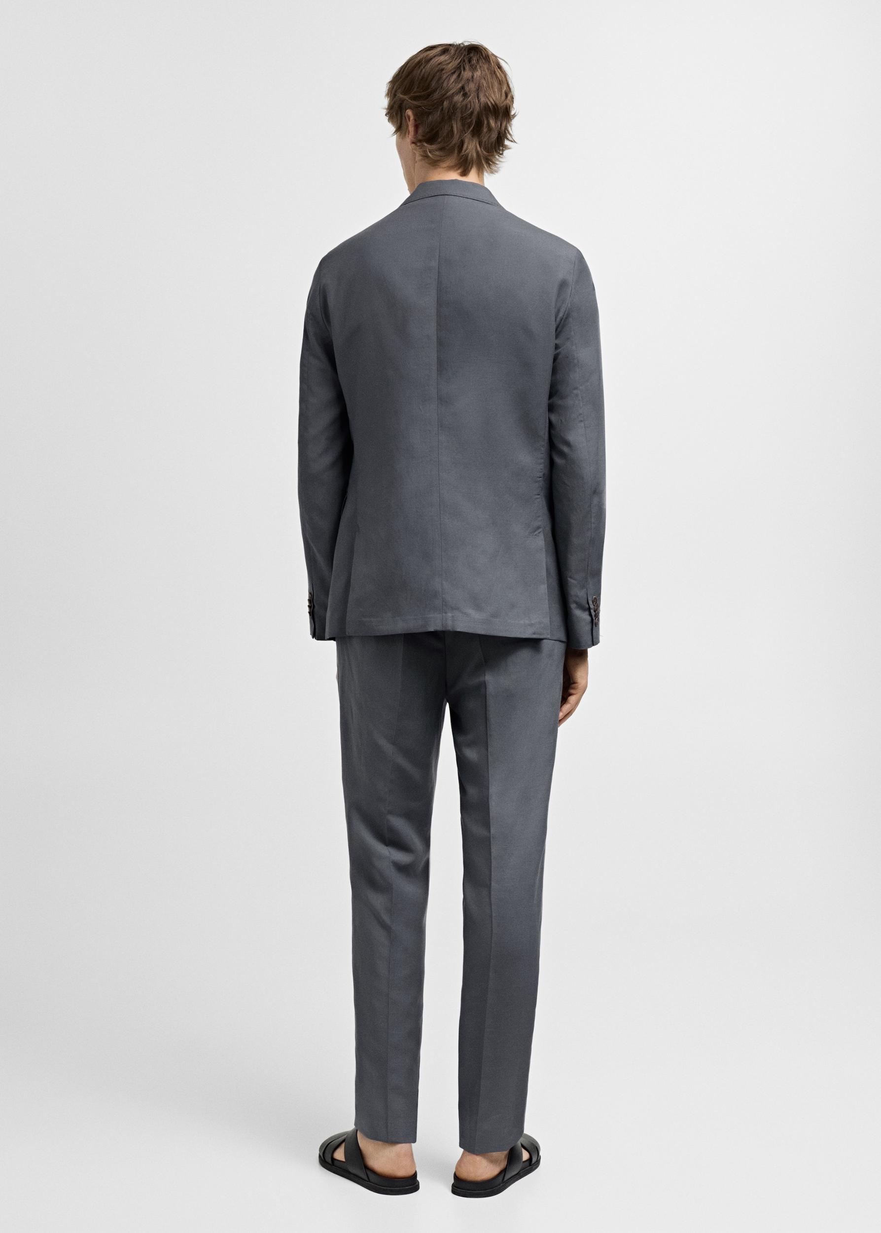 Slim-fit linen-blend suit pants - Men | MANGO USA Product Image