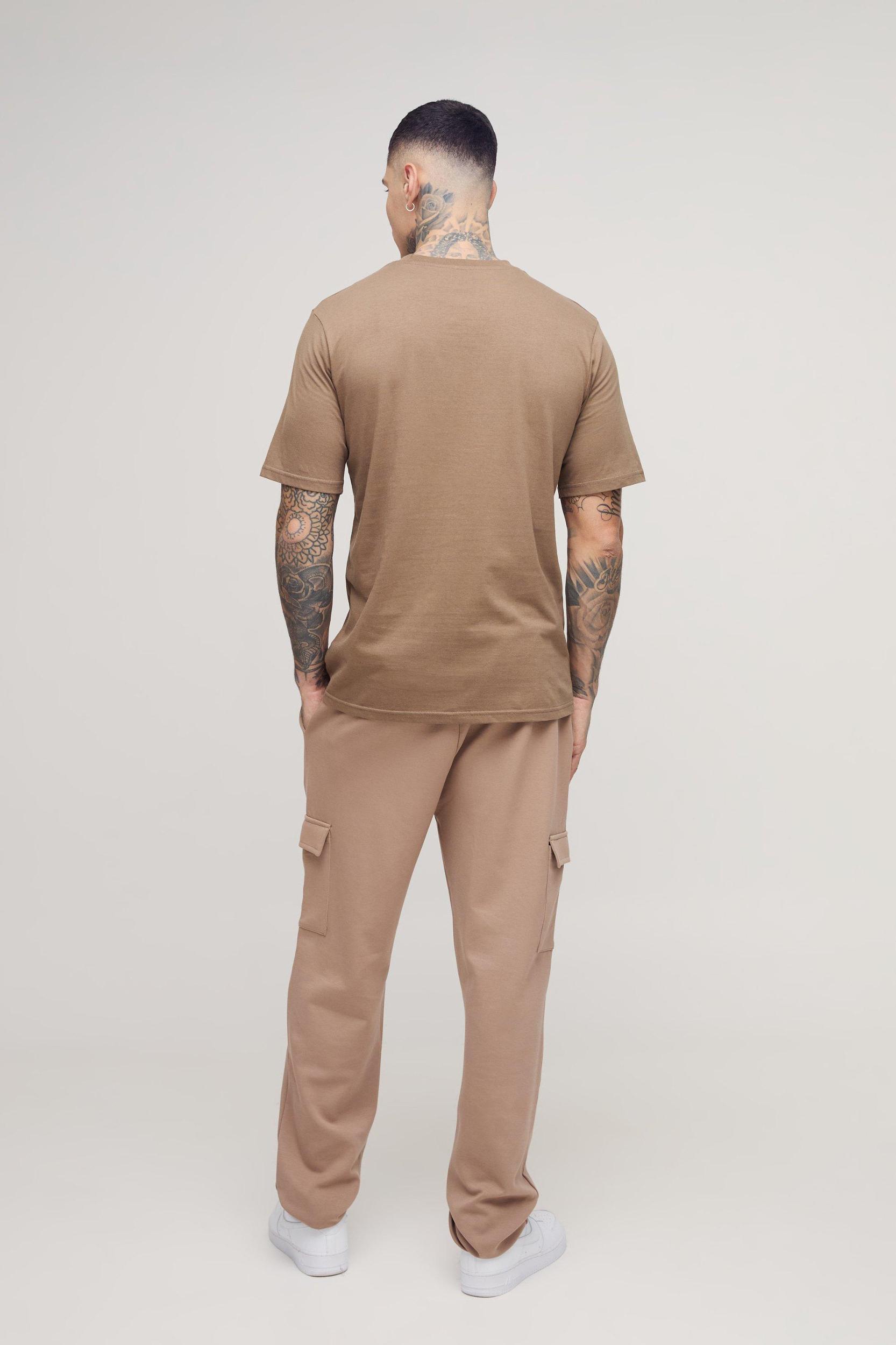 Tall Interlock Slim Fit Smart Cargo Sweatpants | boohooMAN USA Product Image