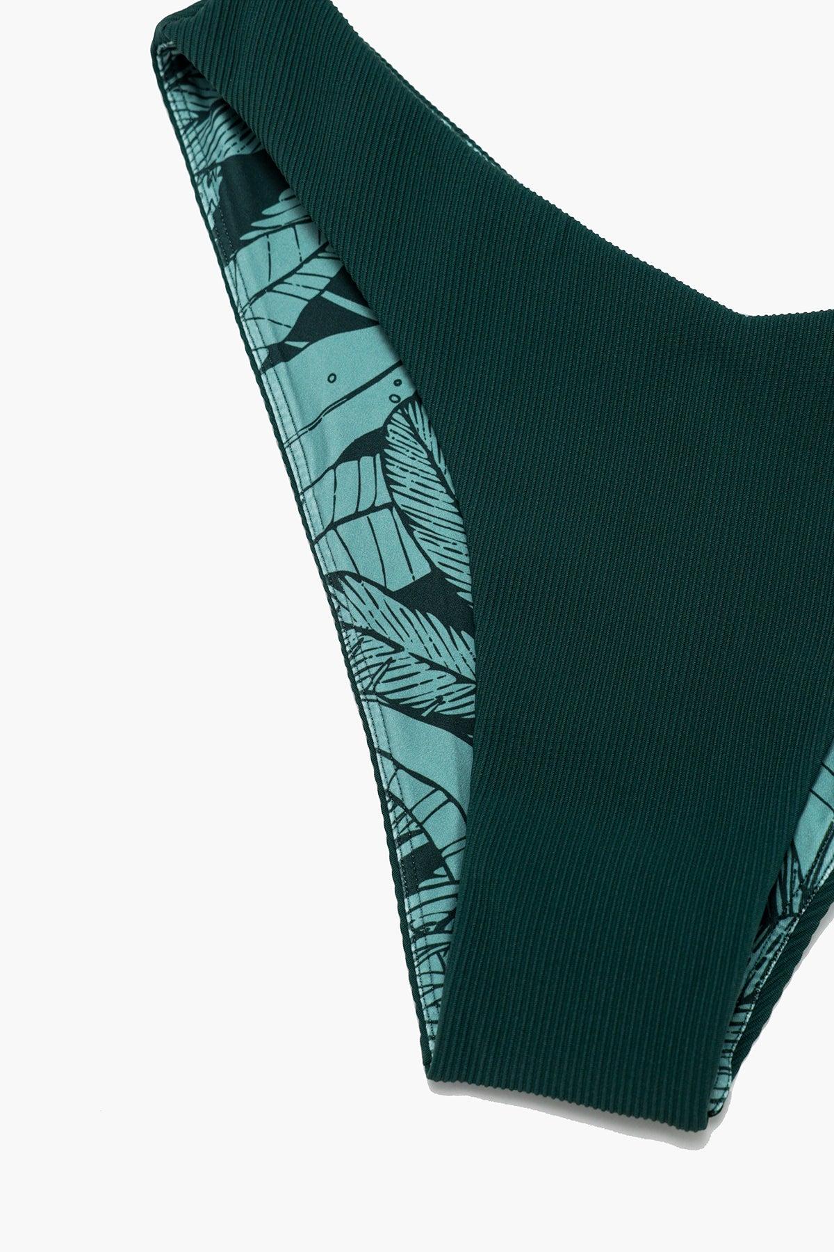 Sunshine Scoop Ultra Cheeky Bikini Bottom - Green Rib Product Image