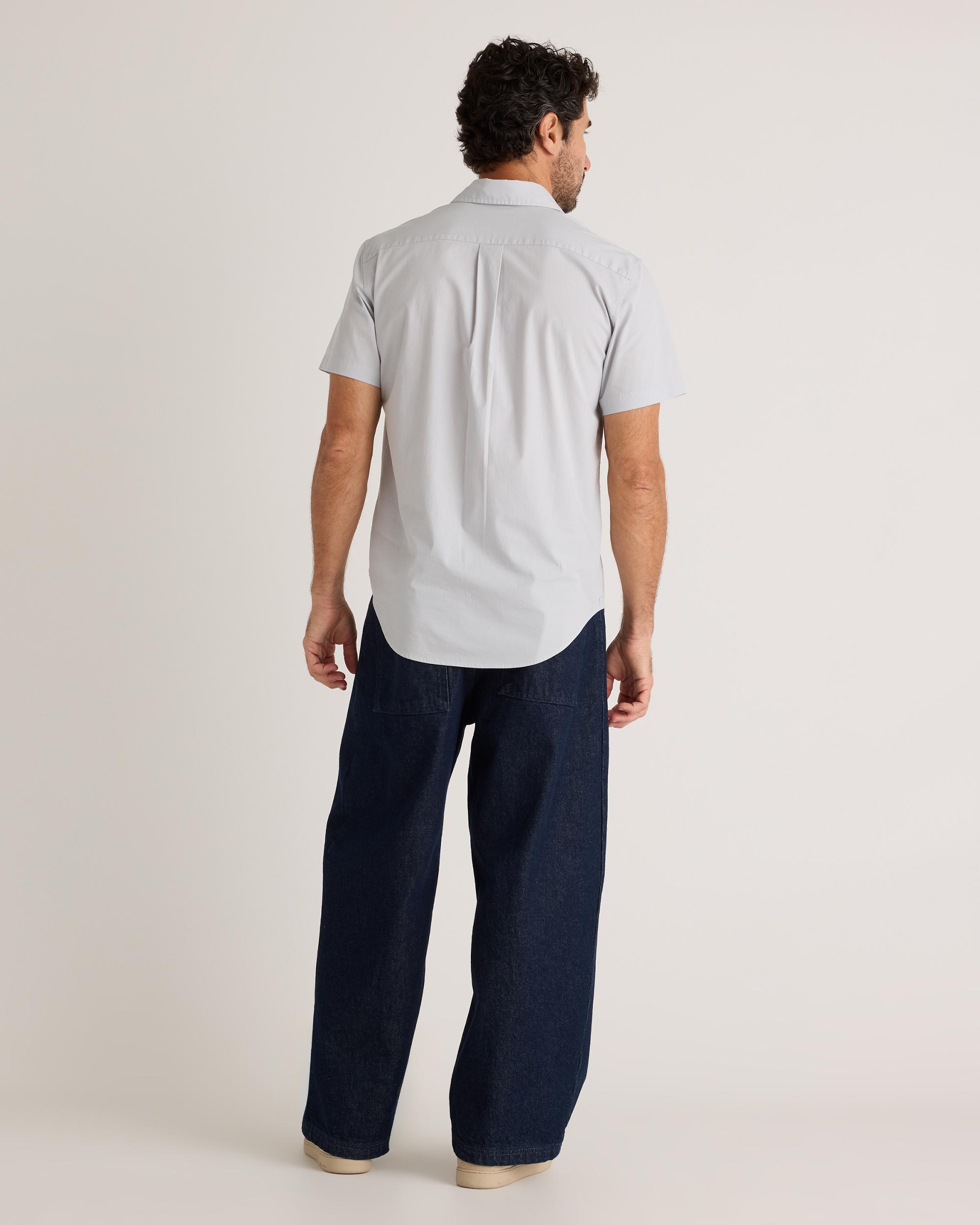 Quince | Men's Stretch Poplin Short Sleeve Shirt Organic Cotton Product Image