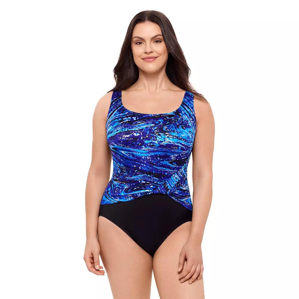 Women's Great Lengths Liquid State Twist Pull Sash Tank One-Piece Swimsuit, Size: 18 Product Image