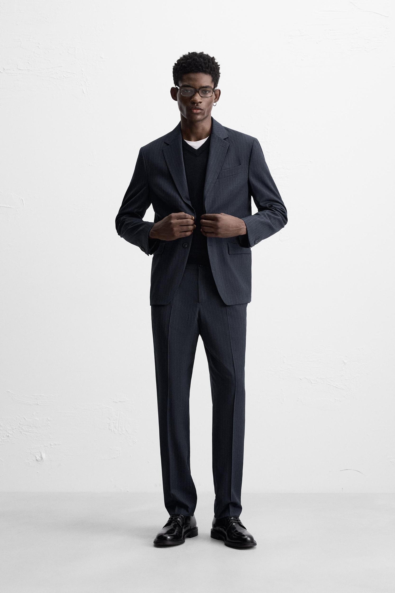 PINSTRIPE SUIT PANTS Product Image