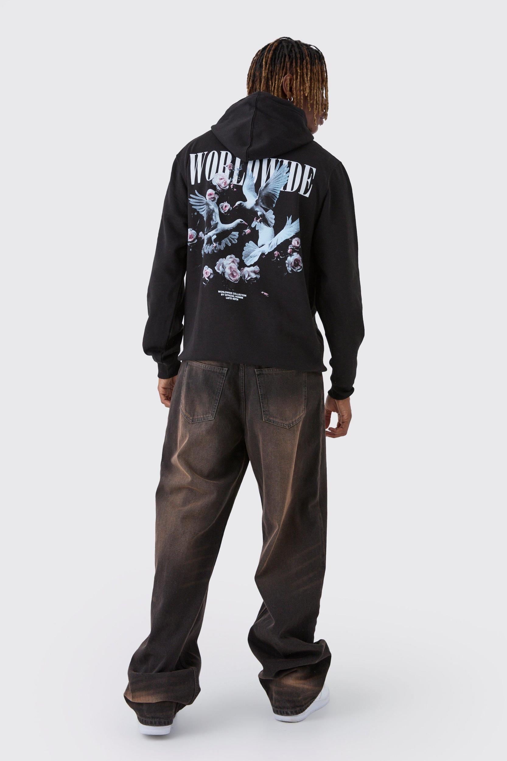 Tall Dove Worldwide Regular Fit Hoodie | boohooMAN USA Product Image