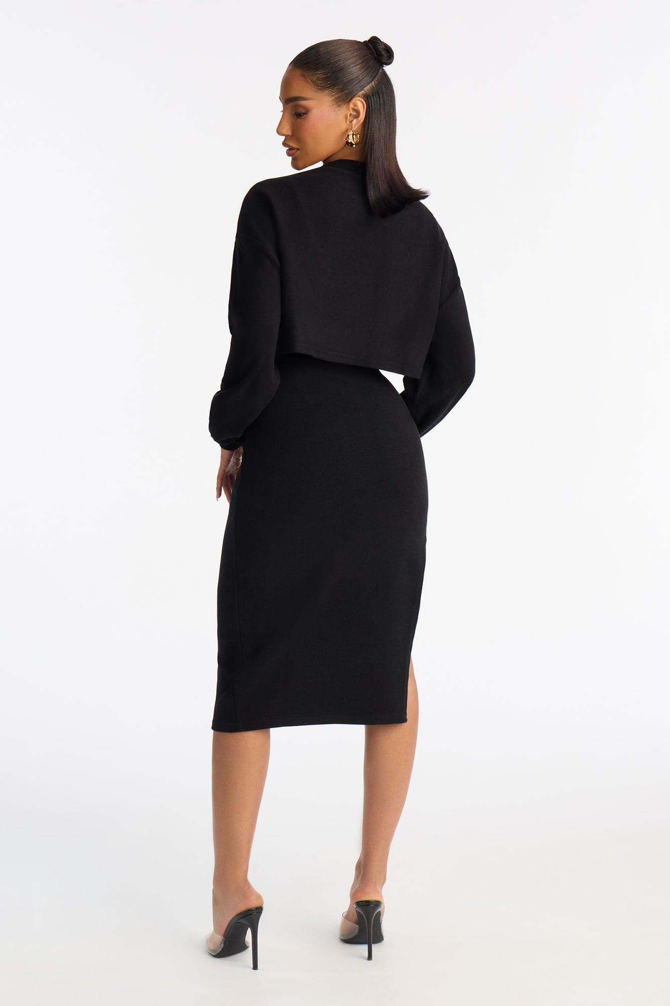 Cloud Nine Midi Dress Set - Black Female Product Image