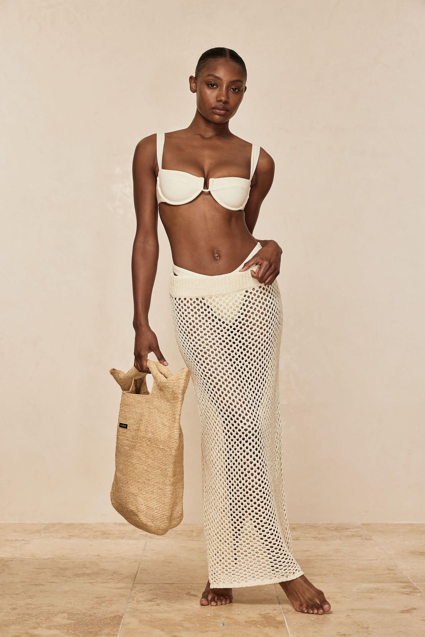 Cape May Skirt - Ivory Crochet Product Image