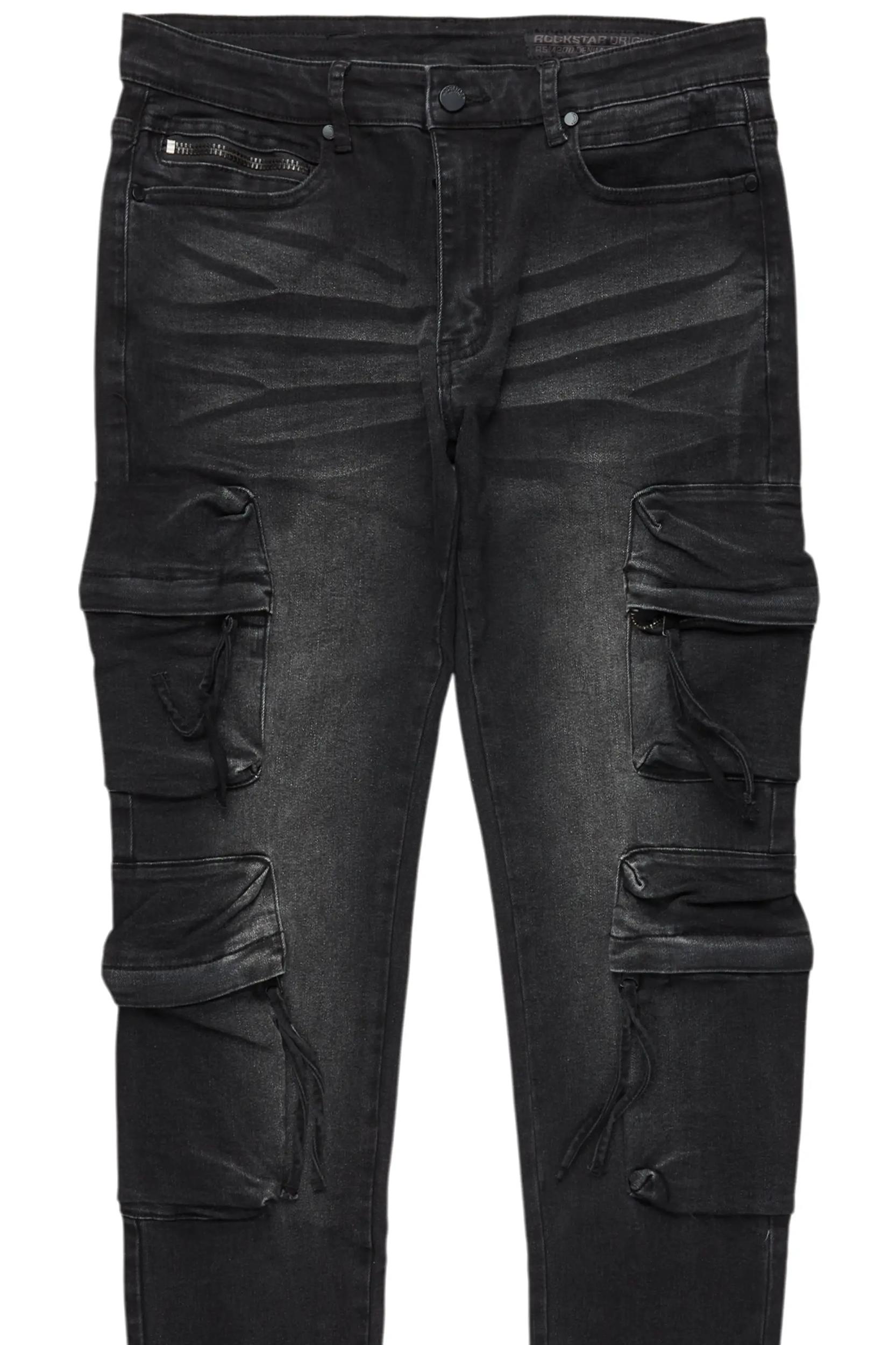 Rodion Dark Grey Slim Fit Cargo Jean Male Product Image