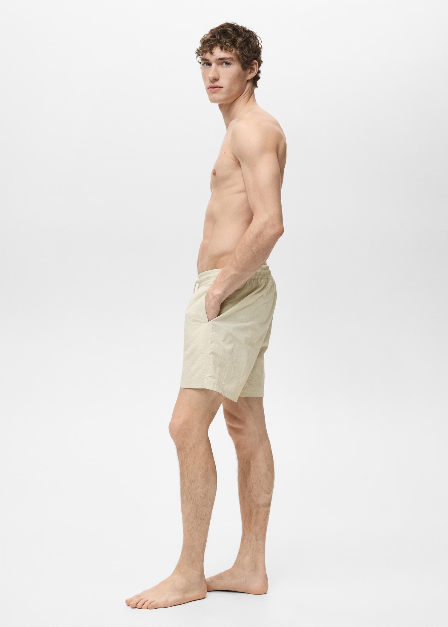 Basic drawstring swimsuit - Men | MANGO USA Product Image