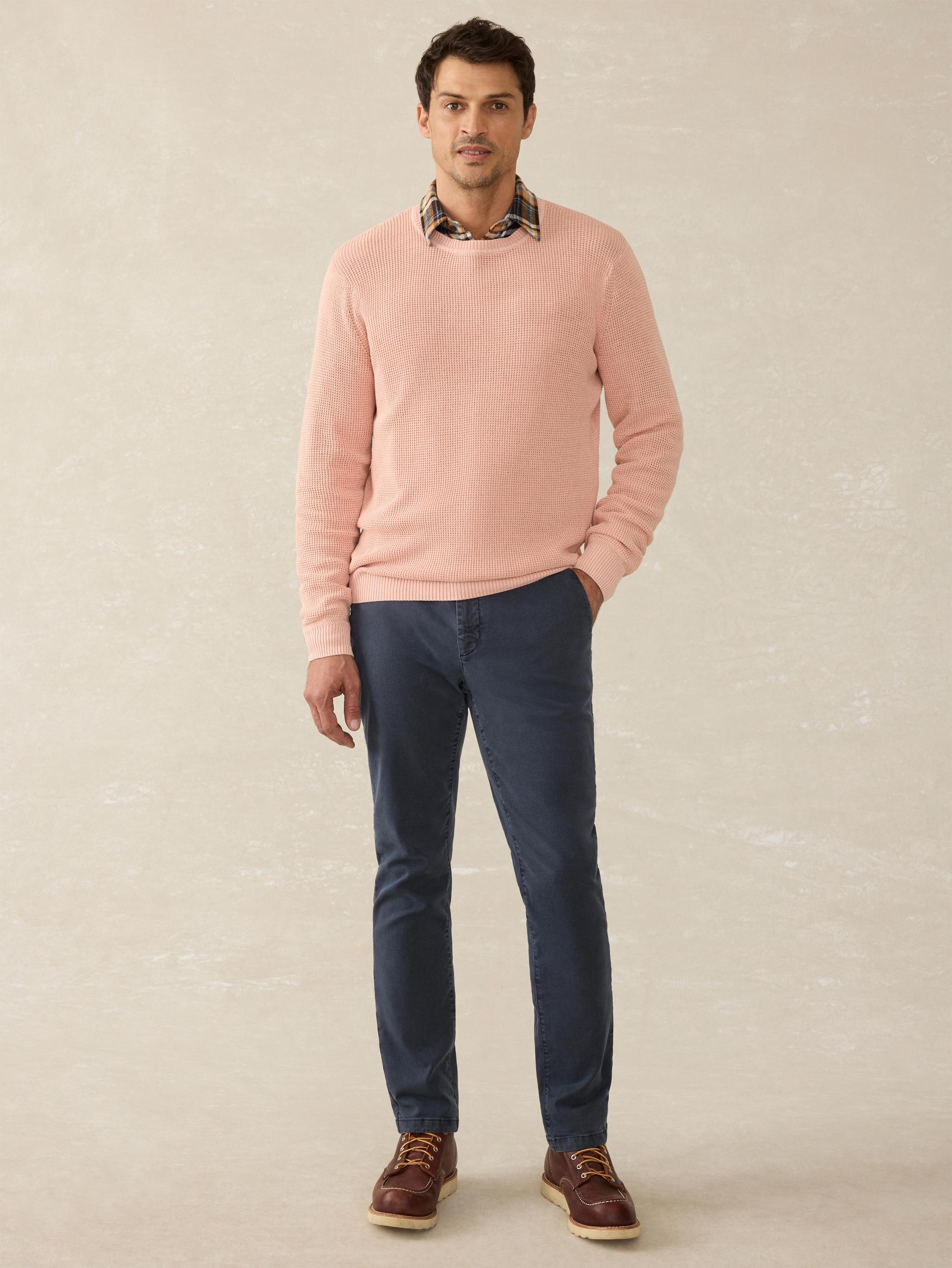 Sunwashed Crewneck Sweater - Coral Dawn Male Product Image