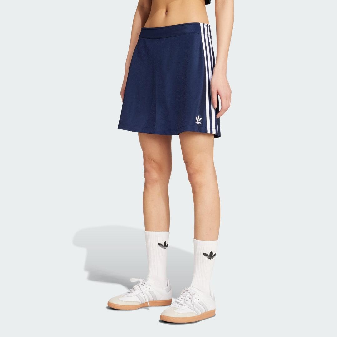 adidas Adicolor 3-Stripes Mini Skirt Night Indigo S Womens Product Image