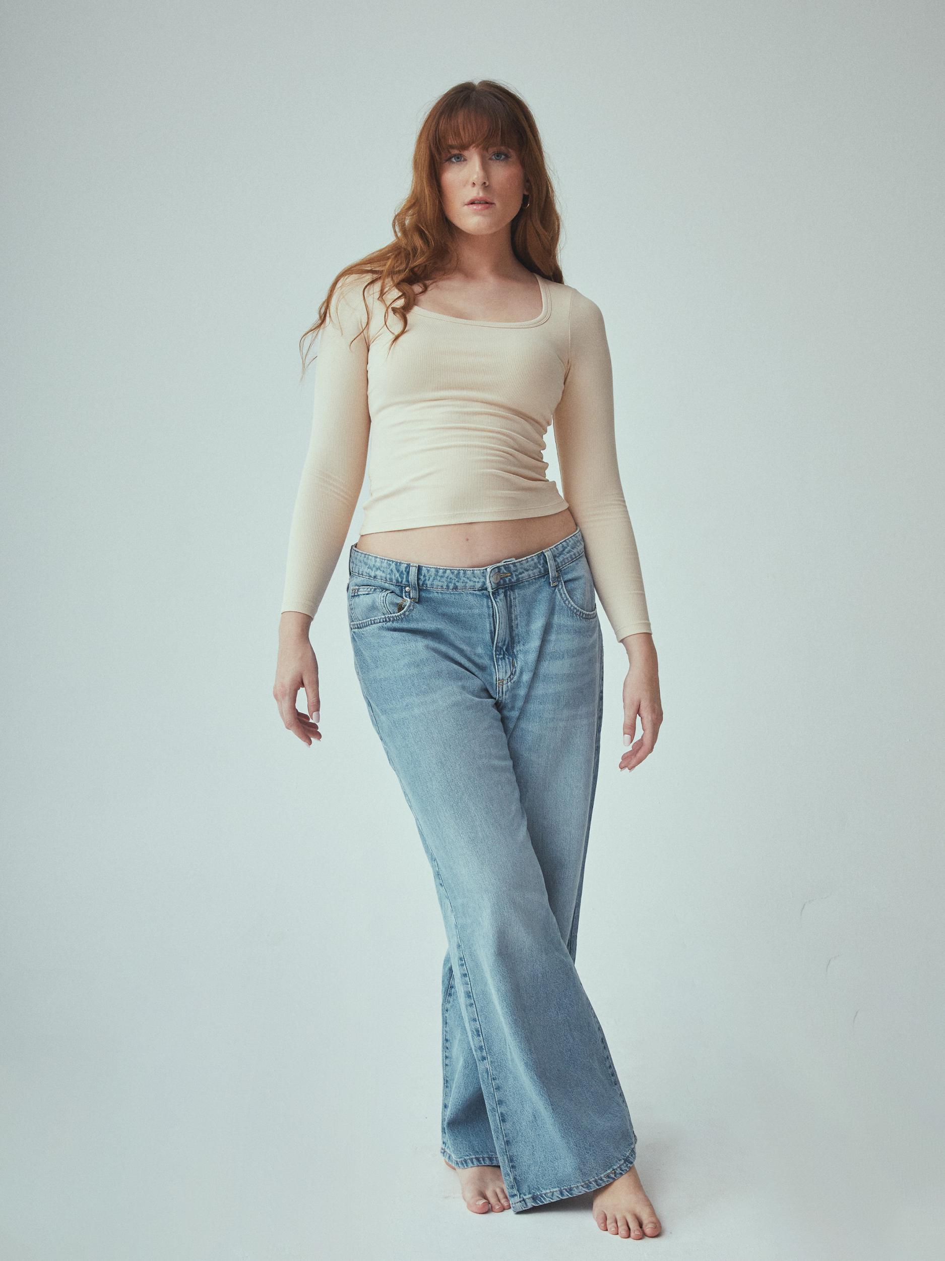 Bamboo Long Sleeve Scoop Neck Brami (Full Length) Product Image