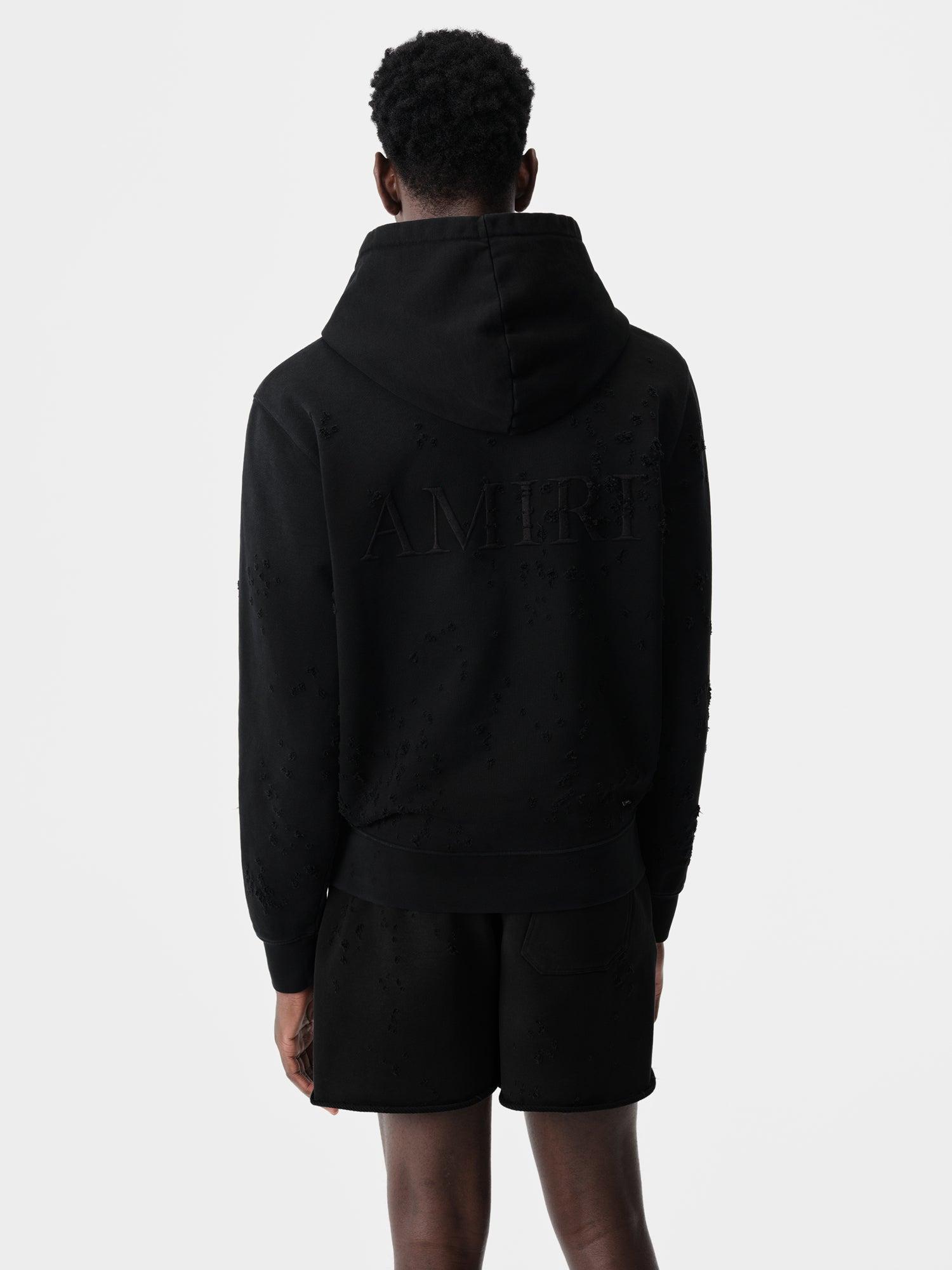 RELAXED ZIP UP HOODIE - BLACK Male Product Image