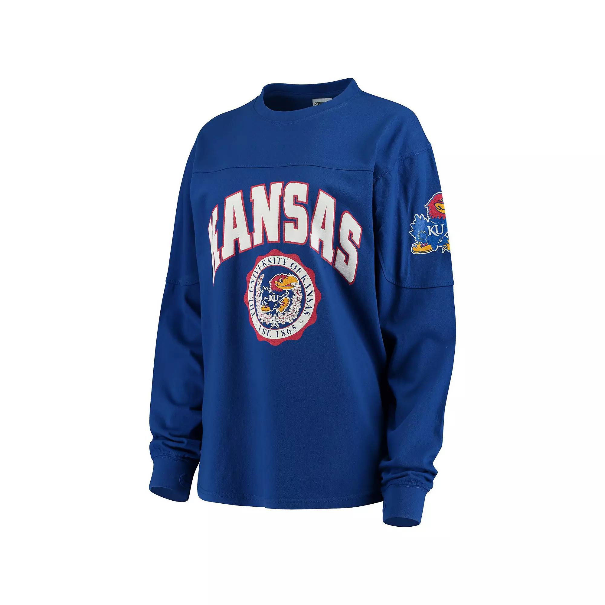 Womens Royal Kansas Jayhawks Edith Long Sleeve T-Shirt Product Image