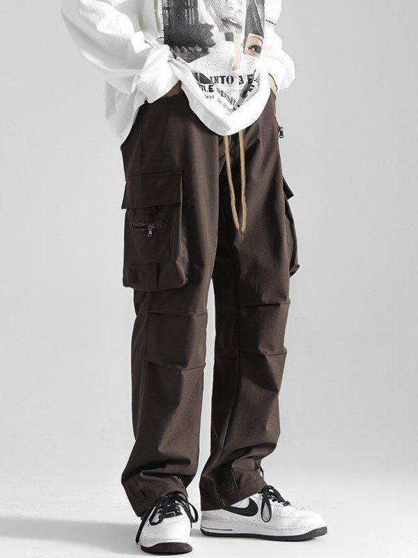 Men's Ruched Vintage Straight Cargo Pants Product Image