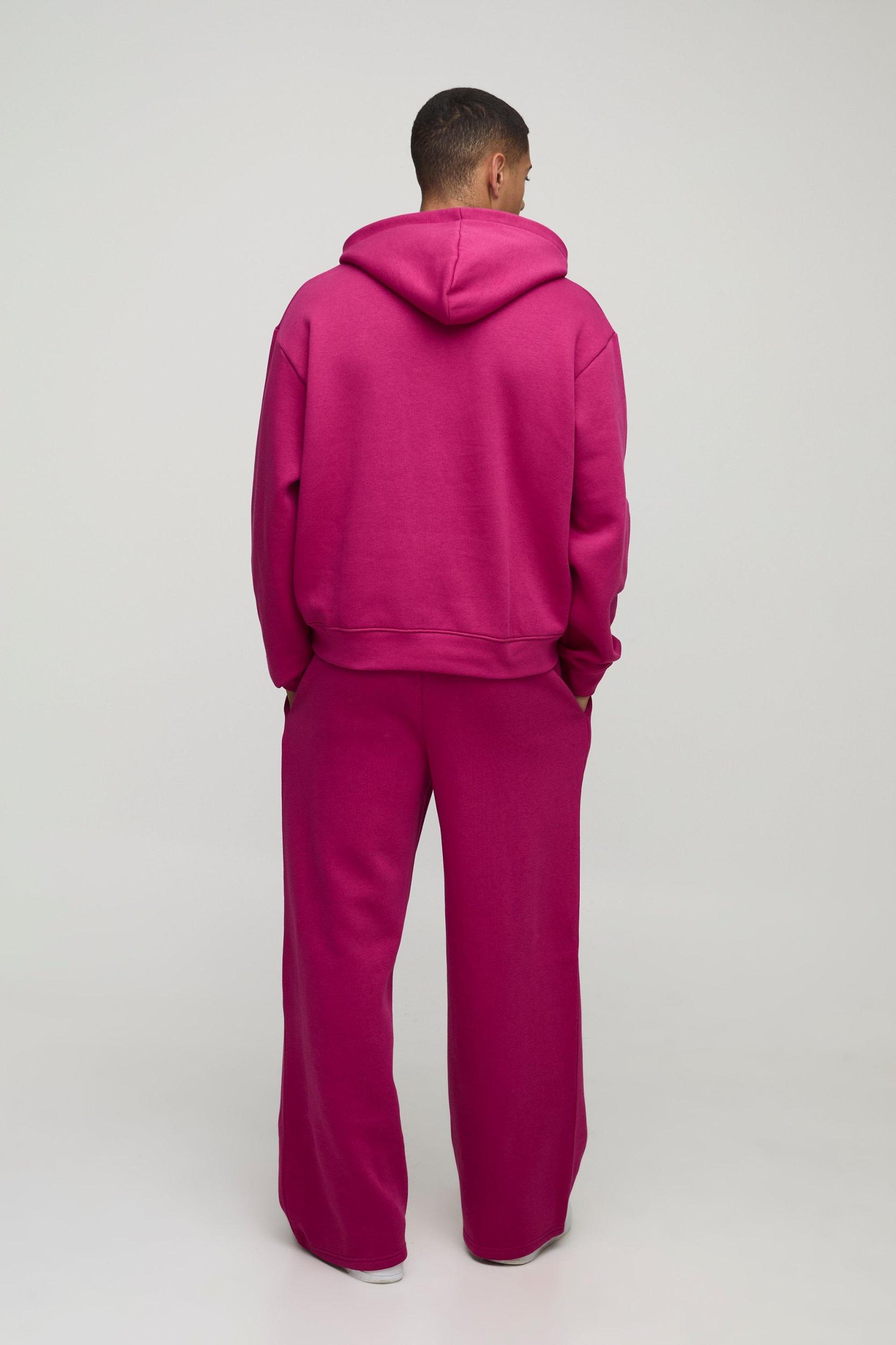 Oversized Boxy Varsity 25 Debossed Hooded Tracksuit | boohooMAN USA Product Image