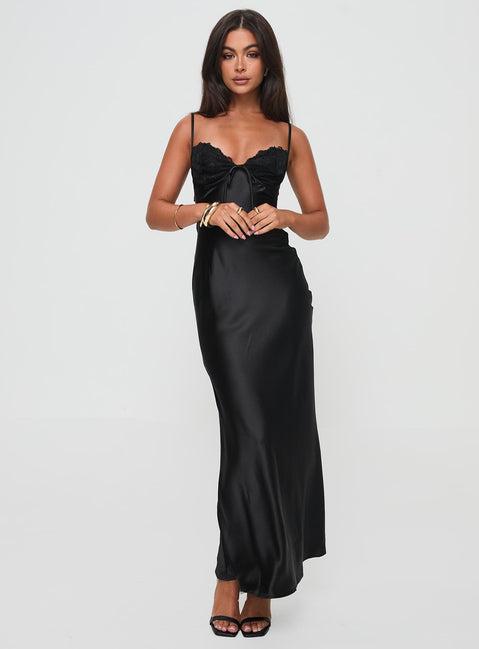 Fadyen Bias Cut Maxi Dress Black Product Image