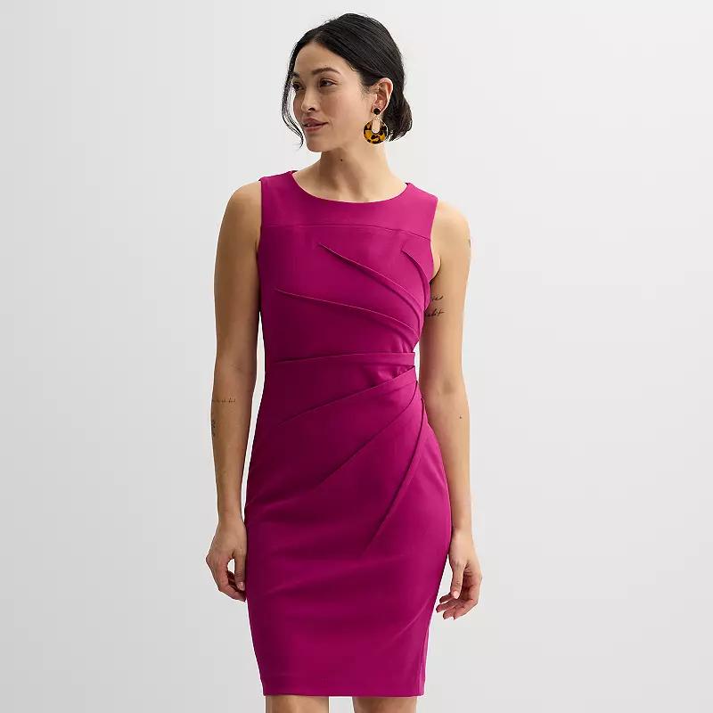 Women's Andrew Marc Sleeveless Ruched Sheath Dress,  Product Image