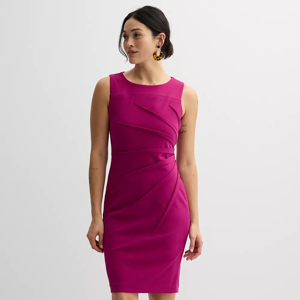 Women's Andrew Marc Sleeveless Ruched Sheath Dress,  Product Image
