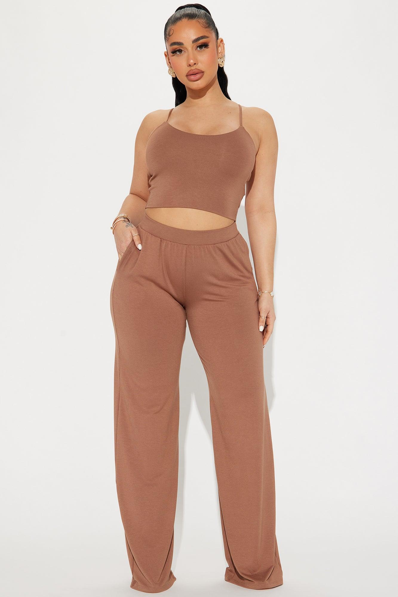 Jaylyn Easy Pant Set - Brown Product Image
