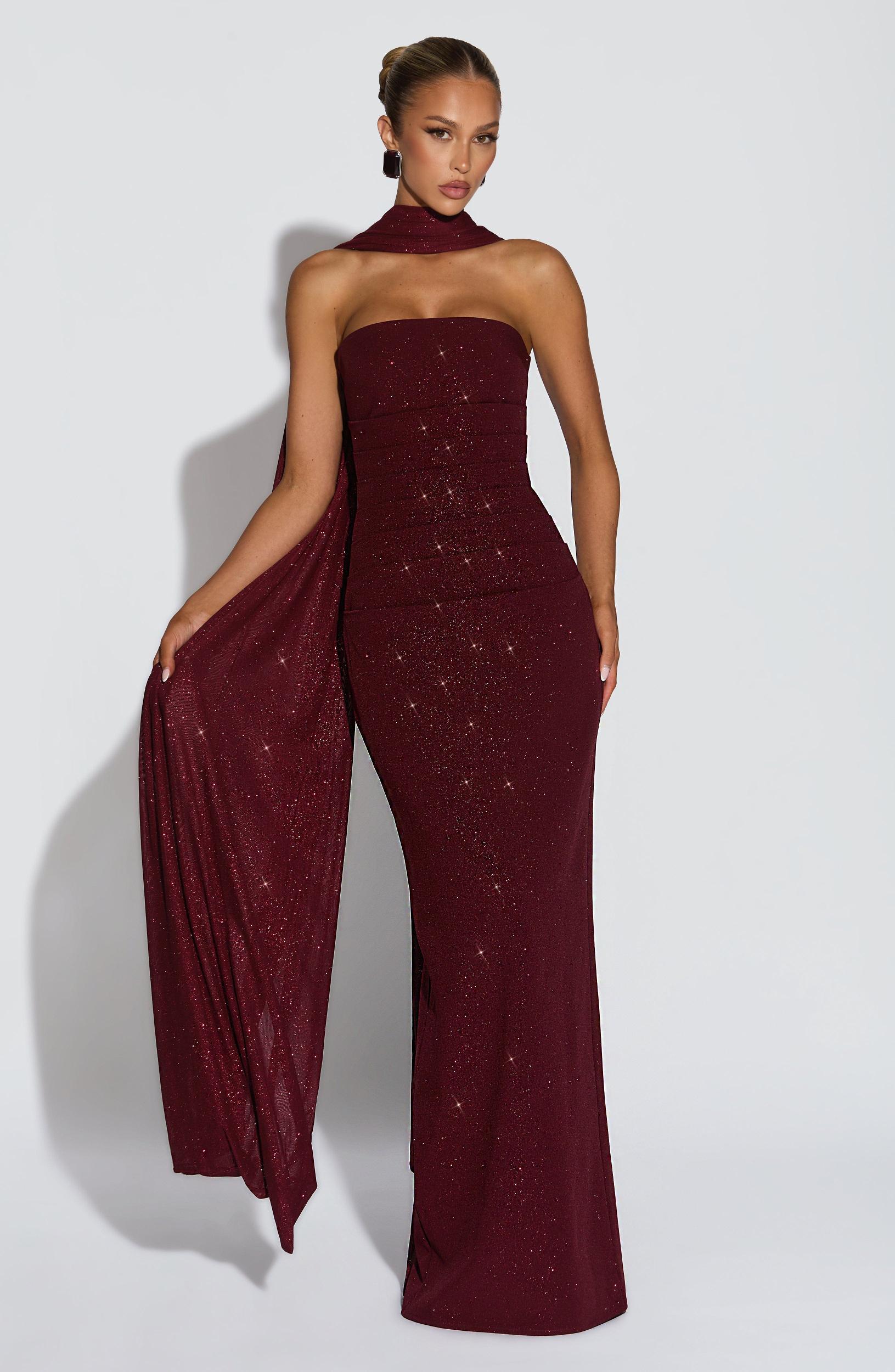 Pandra Maxi Dress - Wine Sparkle Product Image