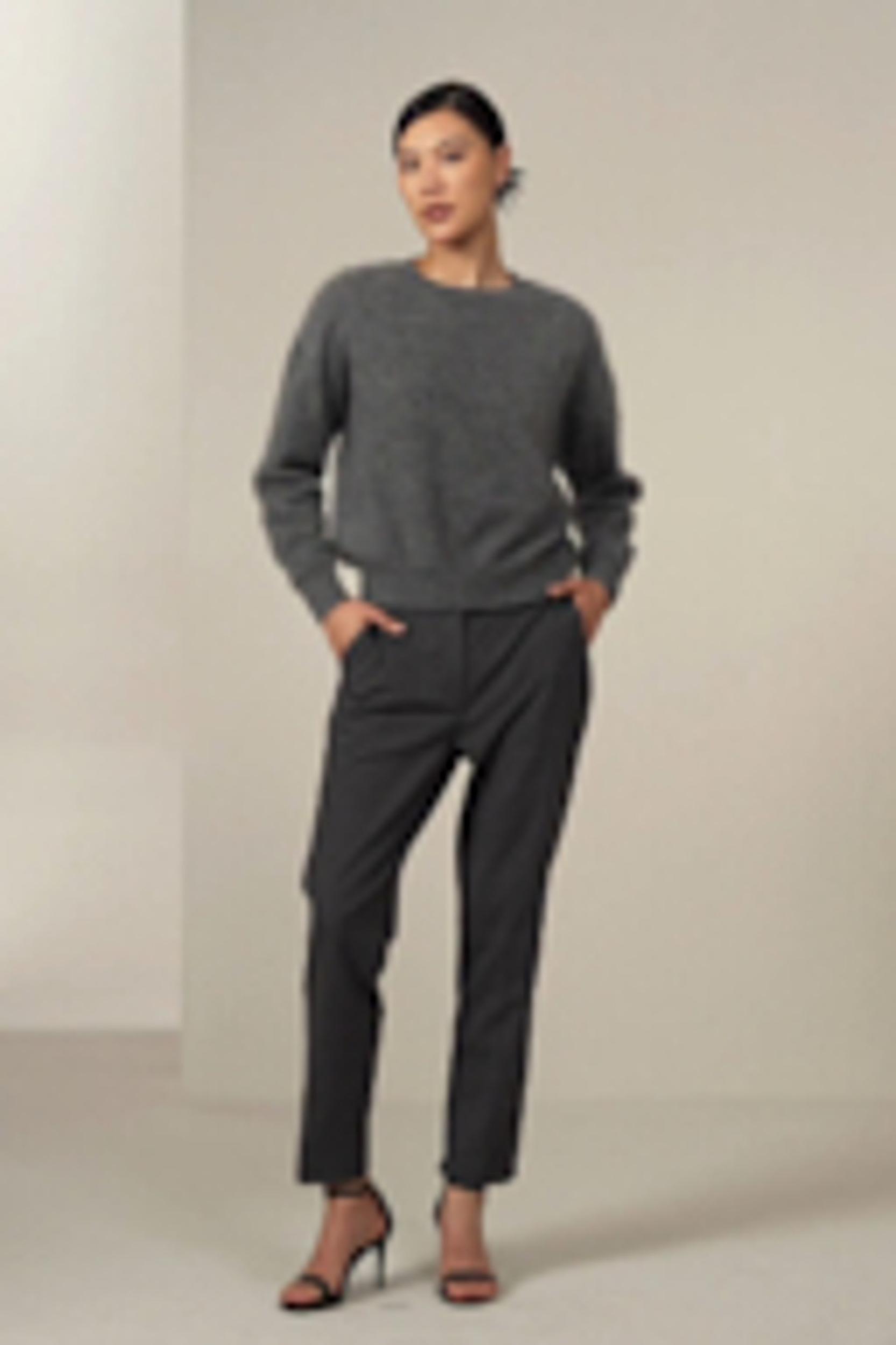 LILYSILK Womens 100 Cashmere Jumper - White Finest Cashmere - Stylish Drop Shoulder Sweater XS Product Image